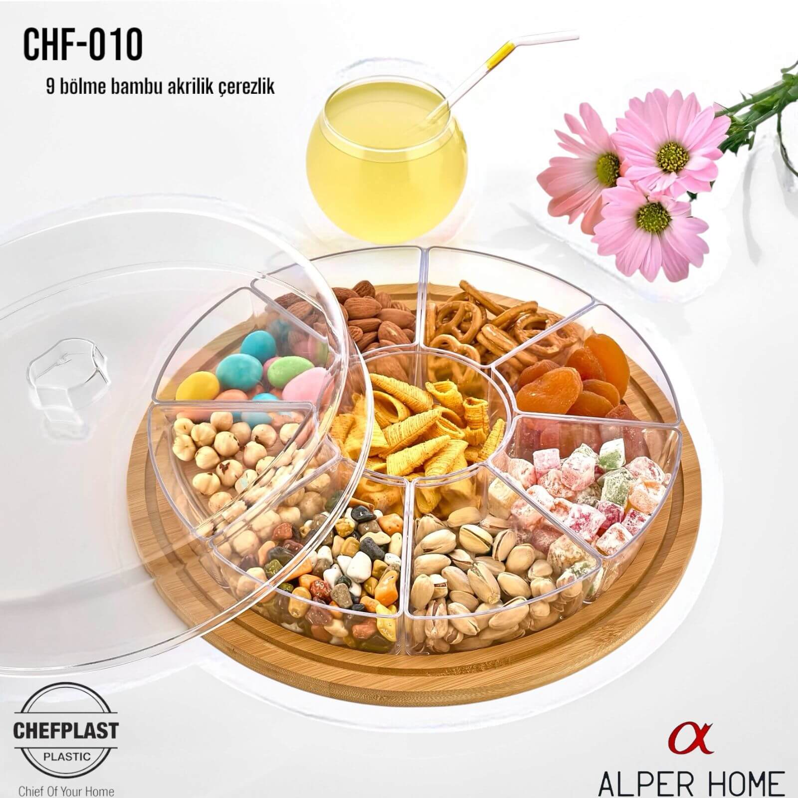 9 BÖLME BAMBU  AKRİLİK  KAHVALTILIK*10