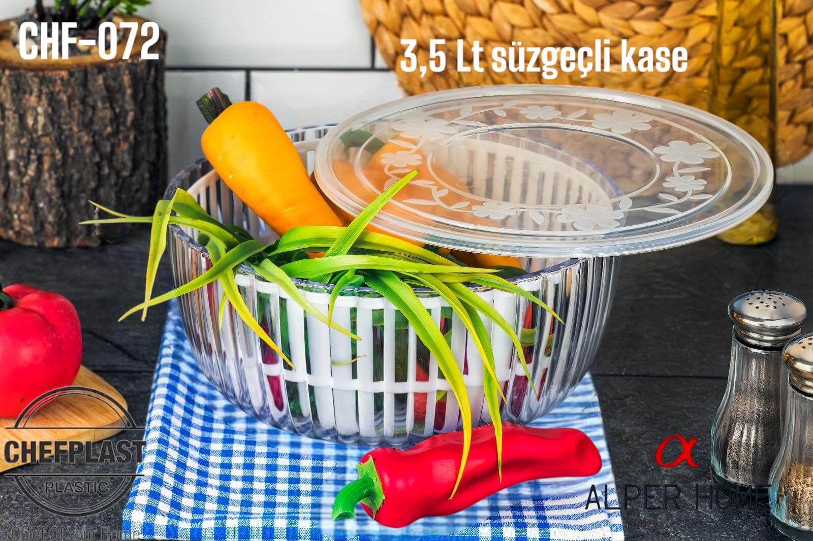 3,5 LT SÜZGEÇLİ KASE *12