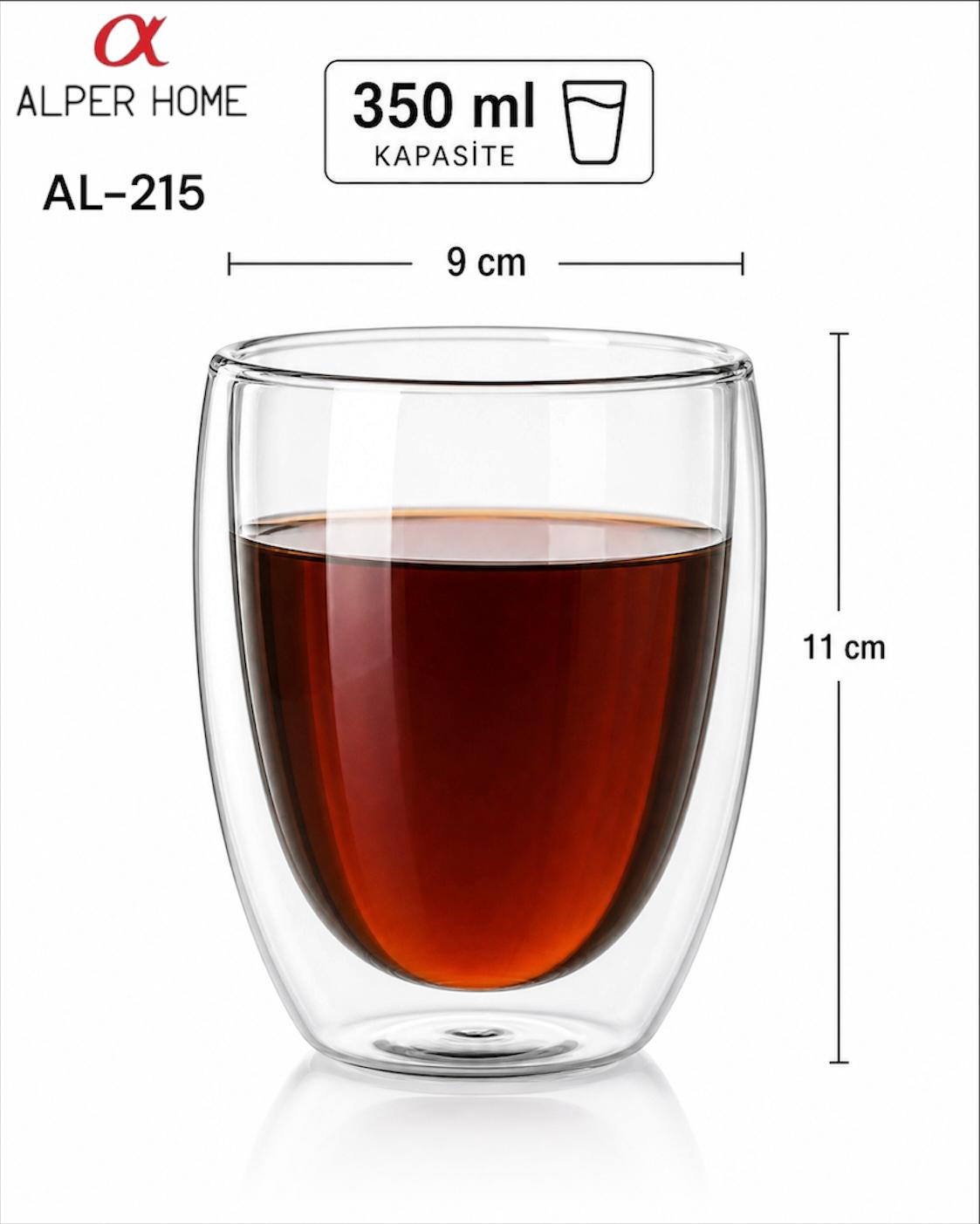350 ML CİDARLI  CAM KUPA*48