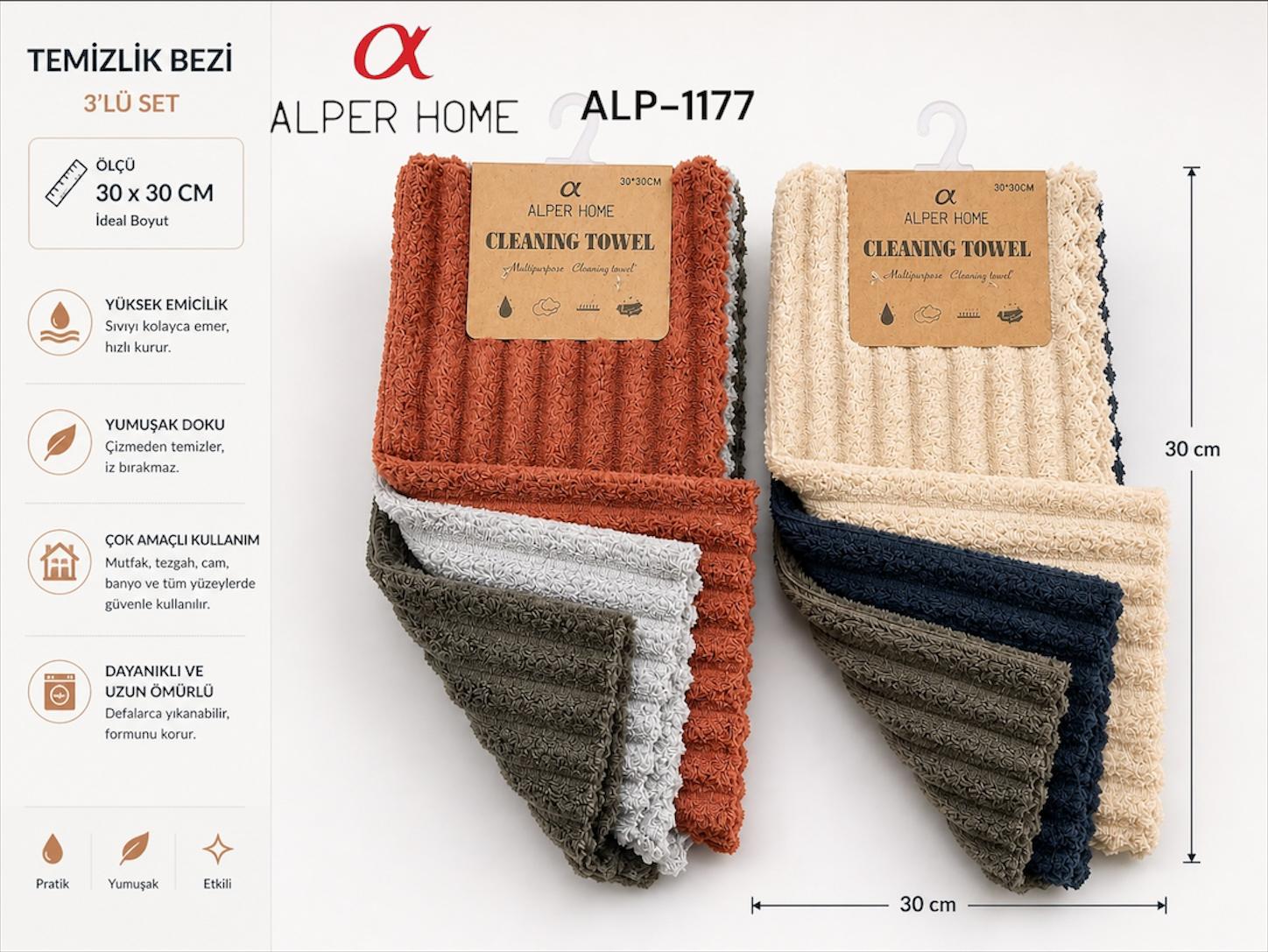 3 LÜ PELUŞ TEMİZLİK BEZİ*12*40=480