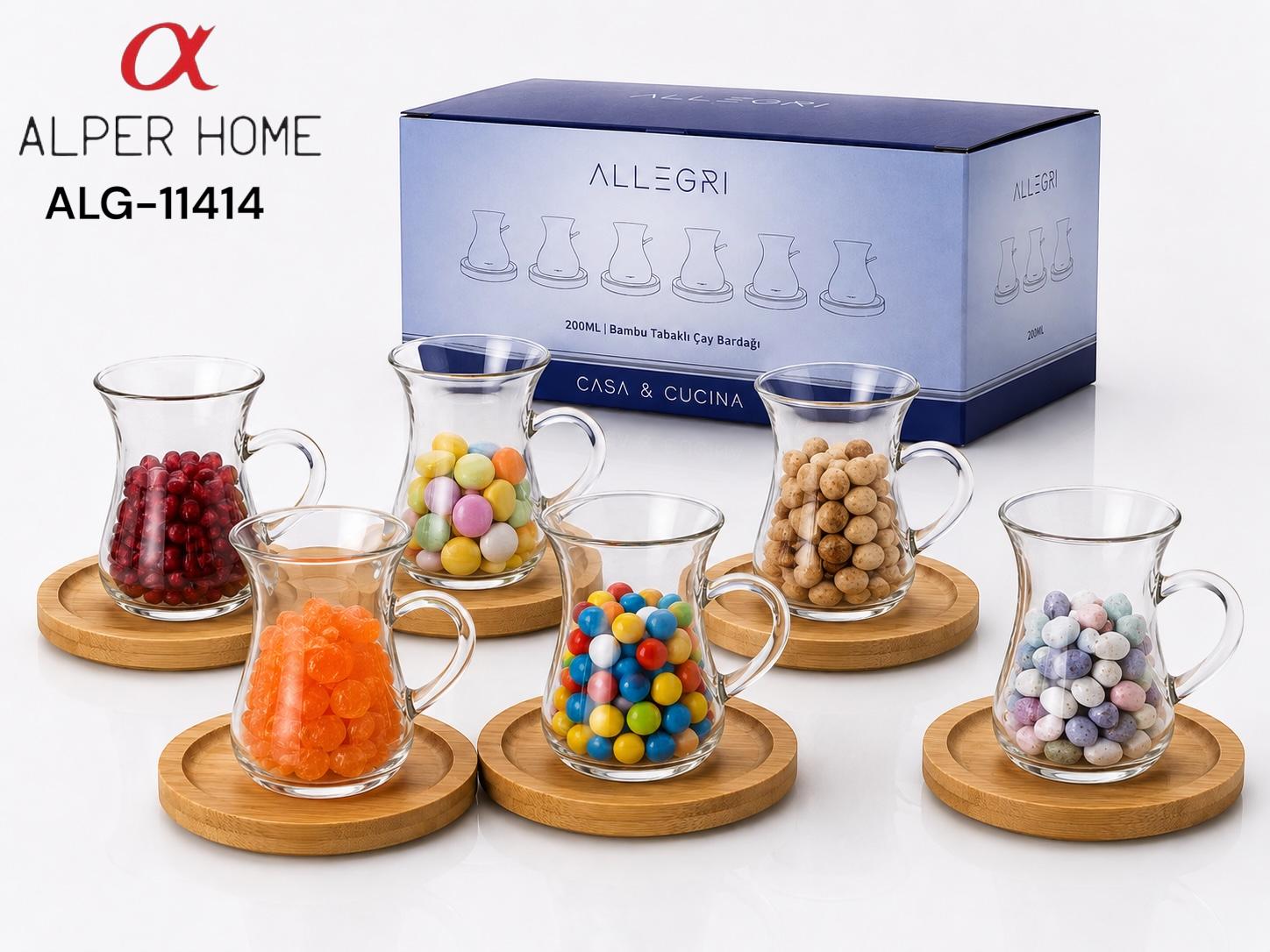 6 LI BORASİLİKAT CAM ÇAY TAKIMI*12