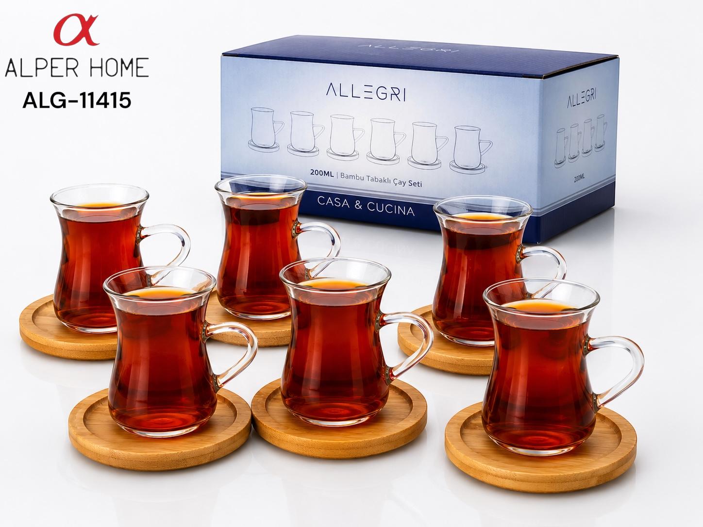 6 LI BORASİLİKAT CAM ÇAY TAKIMI*12