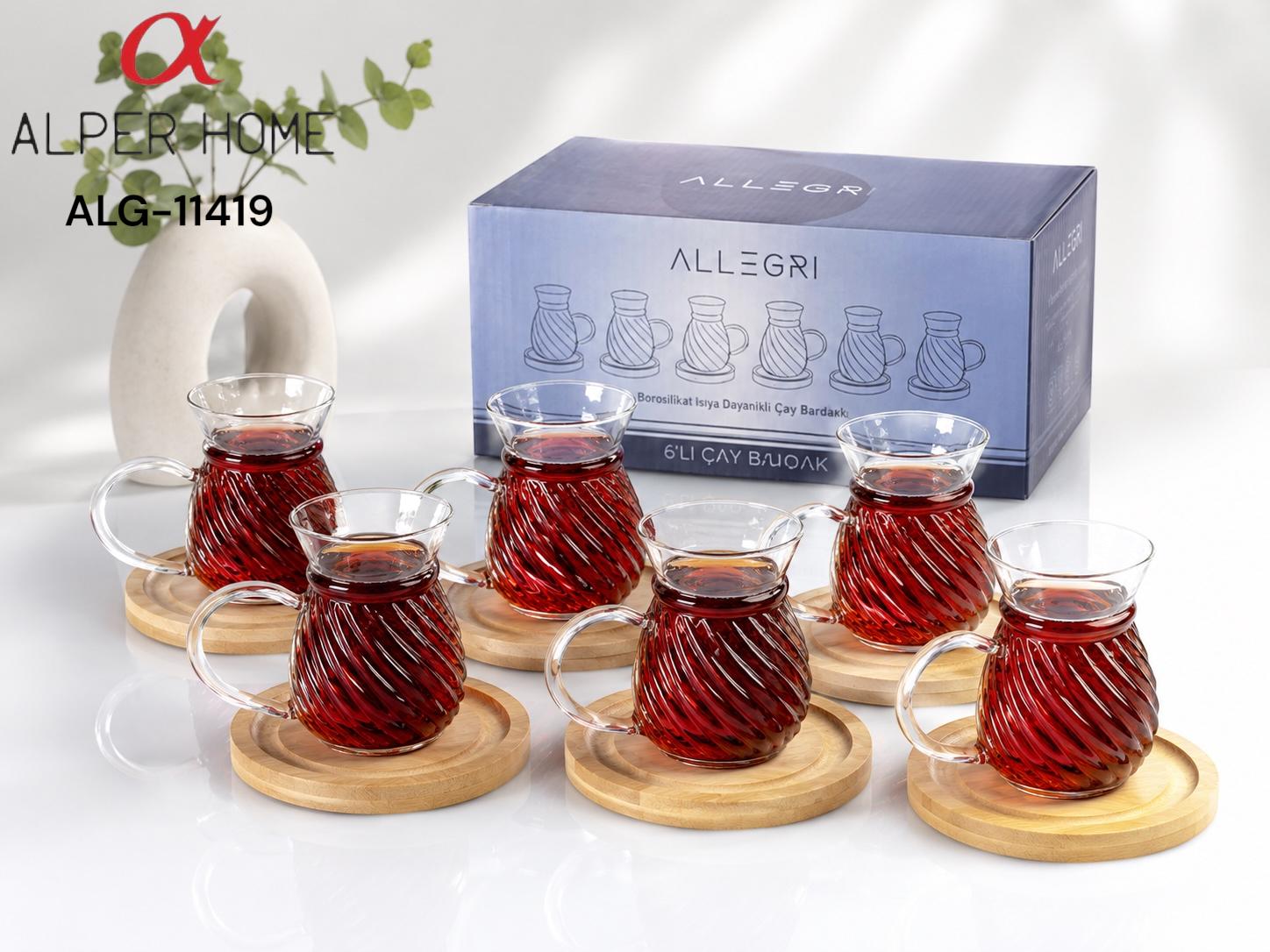6 LI BORASİLİKATCAM ÇAY TAKIMI*12